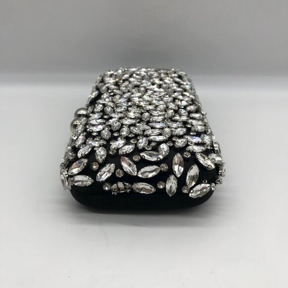 I.n.c. International Concepts Black East West Embellished Small Minaudiere Clutc - Picture 4 of 11